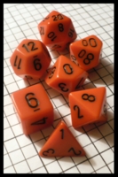 Dice : Dice - Dice Sets - Chessex Opaque Orange w Black Nums CHX 25403 - Troll and Toad Online Aug 2010